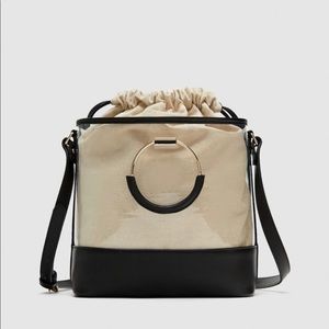 Zara vinyl bag new